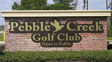 Pebble Creek Entrance Sign