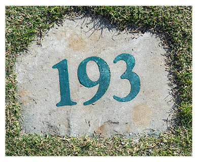 Faux Stone Distance Markers