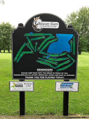 routed plastic sign