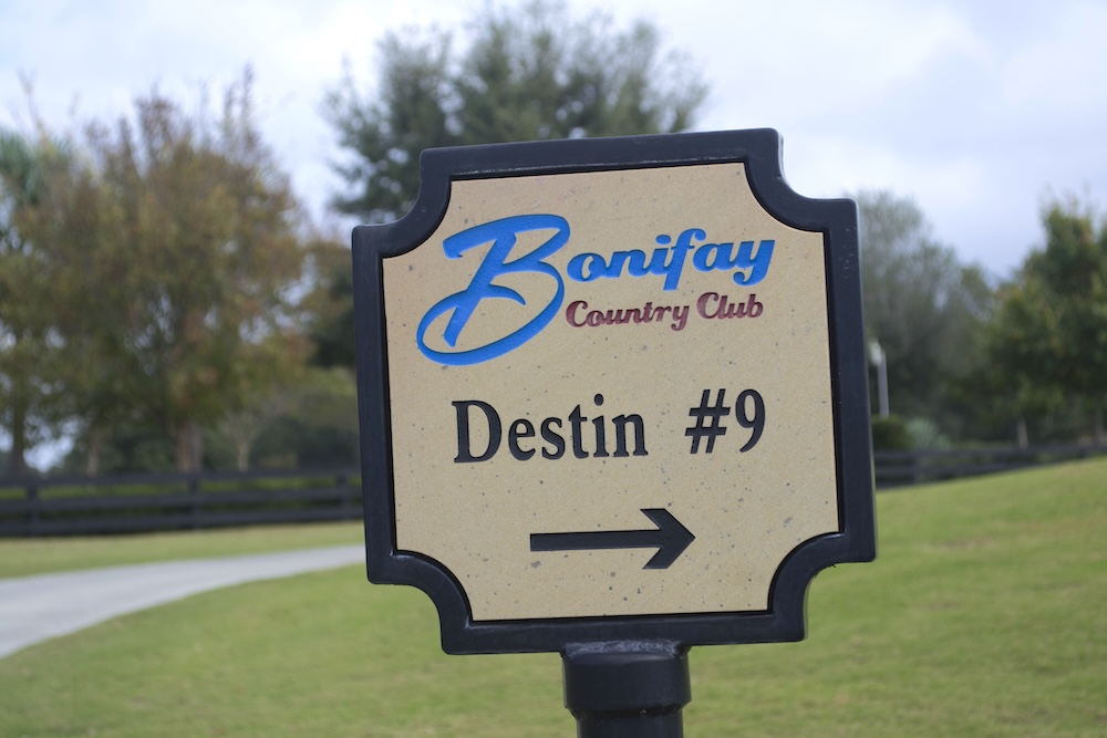sandstone directional sign