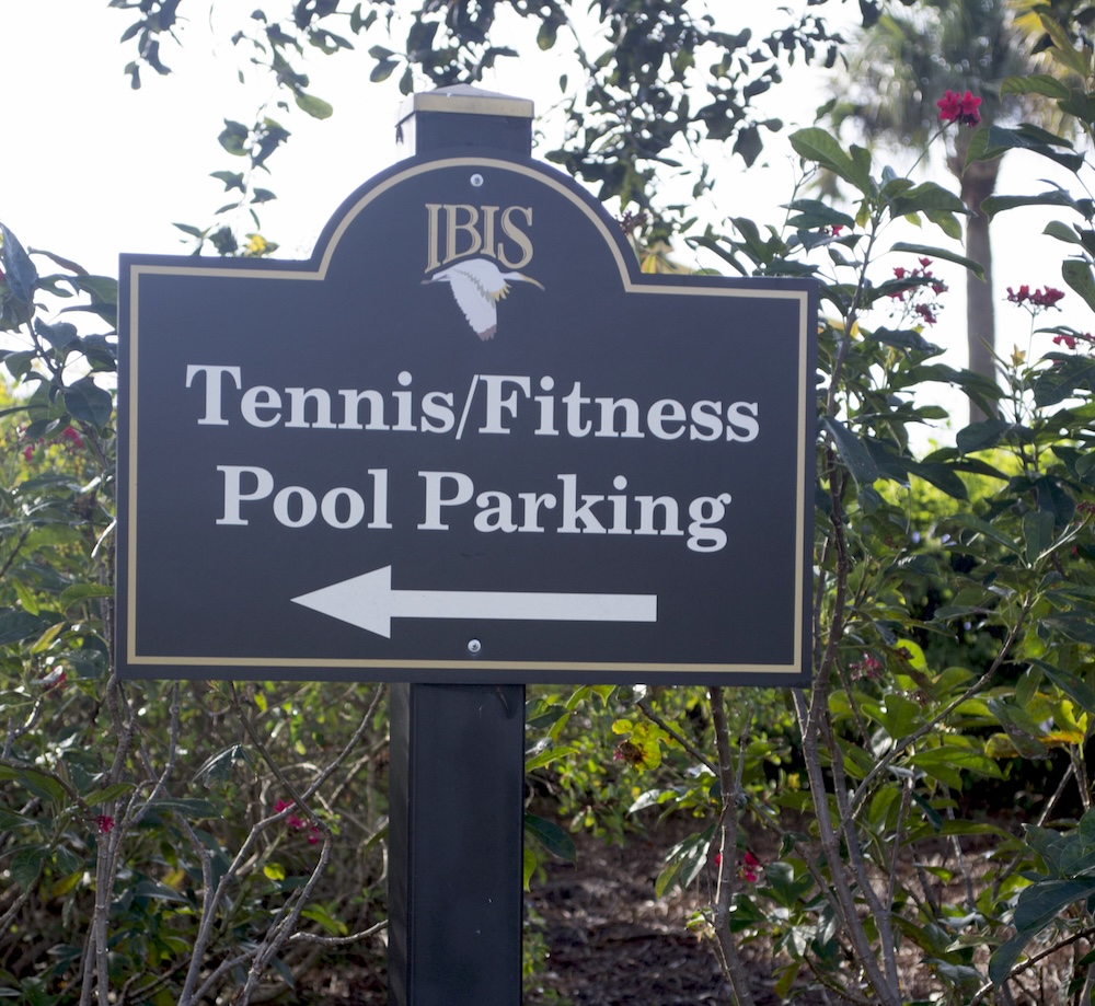 vinyl directional sign