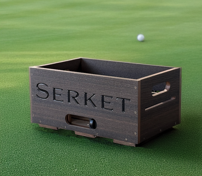 custom apple crate with routed branding